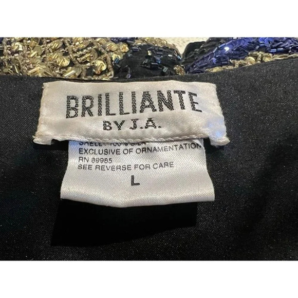 L‎ Vintage 80s Brilliante By J.A. Bedazzled Sequined Beaded Statement Fun Jacket - Picture 7 of 7